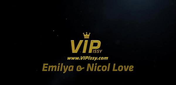  Vipissy - Pissing lesbians Nicol Love and Emilya Argan get soaked